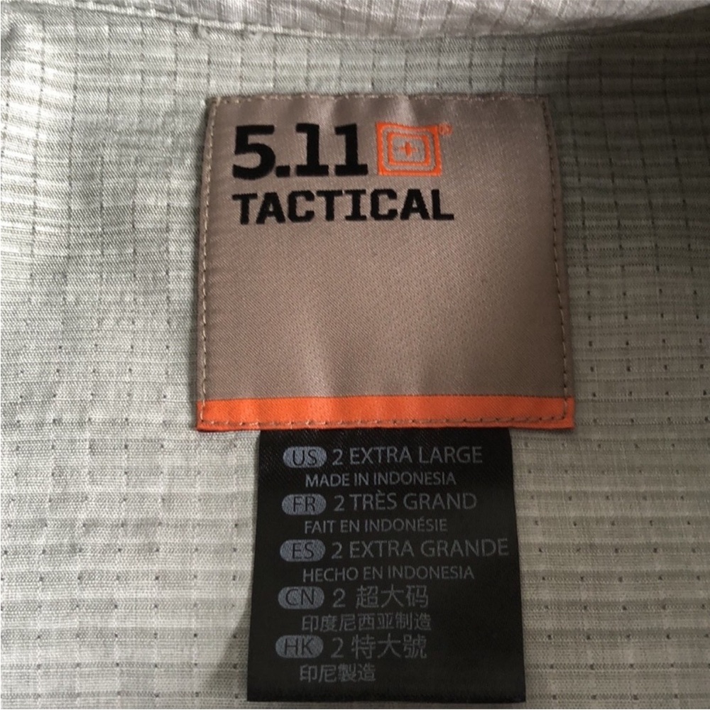 5.11 Tactical Gray Short Sleeve Button Down Shirt - Picture 3 of 5